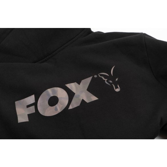 FOX Black Camo Print High Neck magas nyakú pulóver