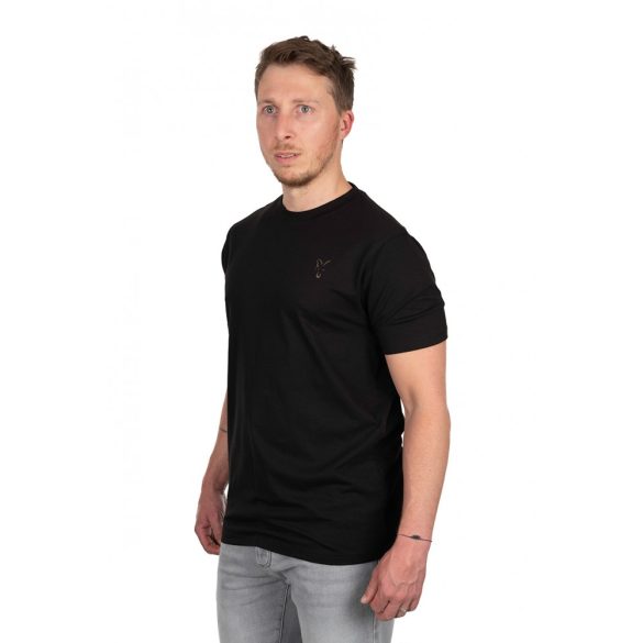 FOX Black Large Print T-Shirt - camo logó póló
