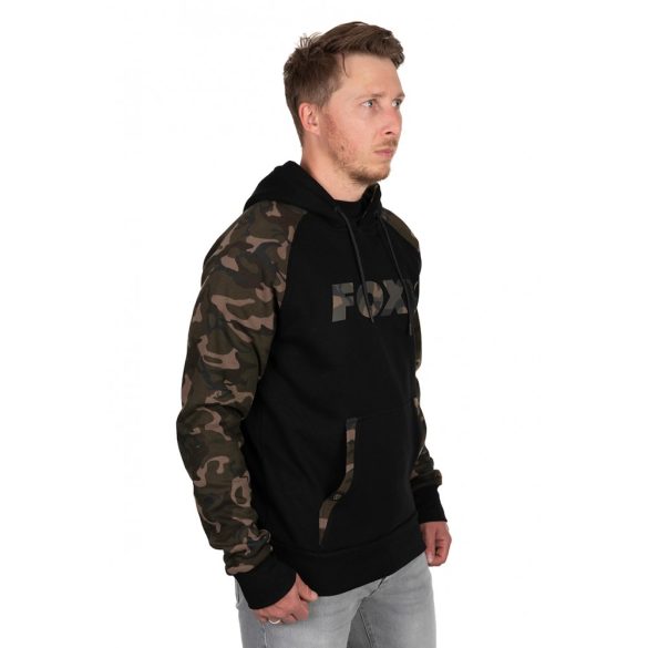 FOX Black/Camo Raglan Hoodie - kapucnis pulóver