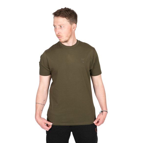 FOX KHAKI FOX HEAD LOGO T-SHIRT - Khaki színű póló