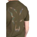 FOX KHAKI FOX HEAD LOGO T-SHIRT - Khaki színű póló