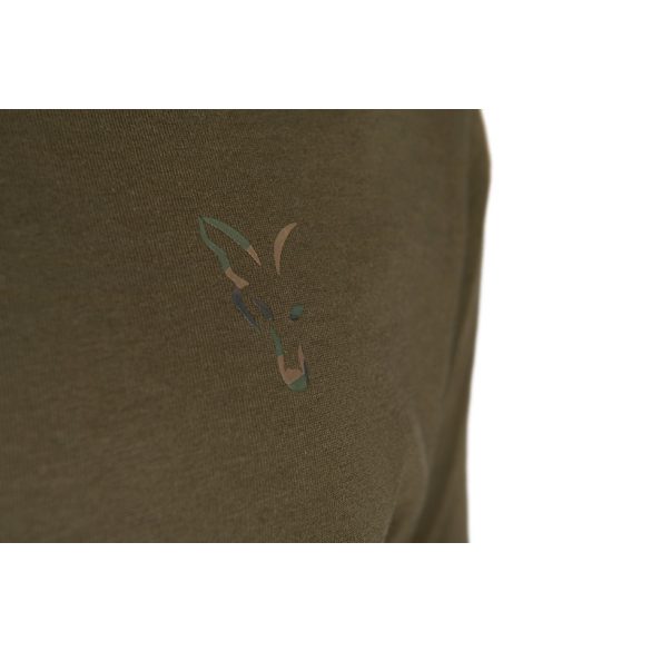 FOX KHAKI FOX HEAD LOGO T-SHIRT - Khaki színű póló