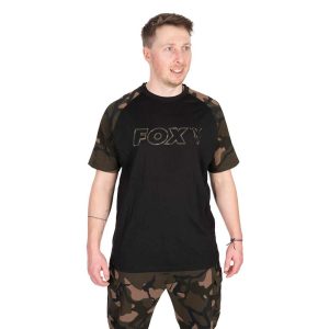 FOX BLACK/CAMO OUTLINE T-SHIRT - póló 