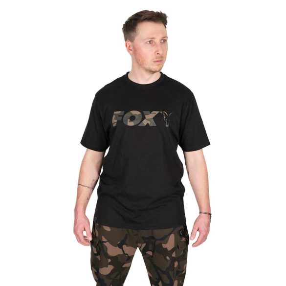 FOX BLACK/CAMO LOGO T-SHIRT - póló 