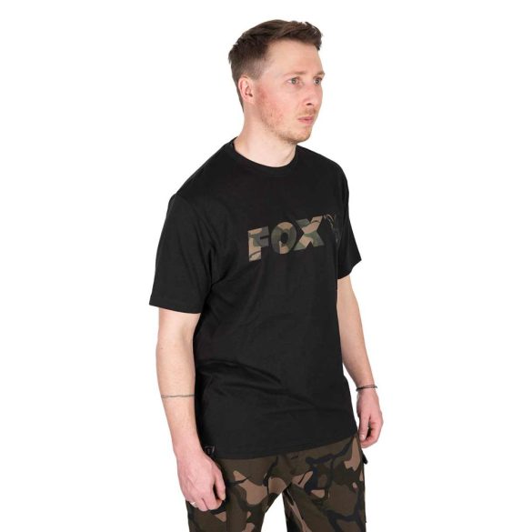 FOX BLACK/CAMO LOGO T-SHIRT - póló 