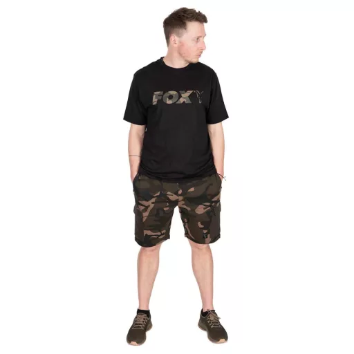 FOX BLACK/CAMO LOGO T-SHIRT - póló 