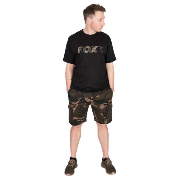 FOX BLACK/CAMO LOGO T-SHIRT - póló 