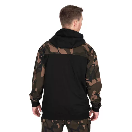 FOX LW BLACK/CAMO SPLIT ZIP HOODY - Pulóver 