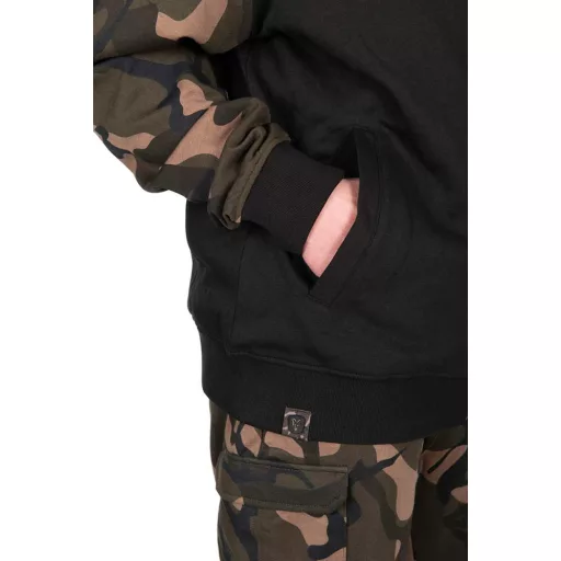 FOX LW BLACK/CAMO SPLIT ZIP HOODY - Pulóver 