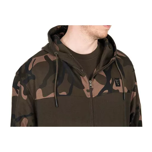 FOX LW KHAKI/CAMO SPLIT ZIP HOODY - Pulóver 