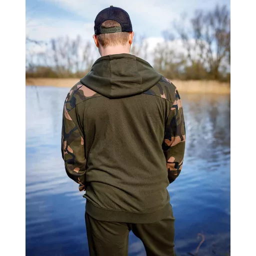 FOX LW KHAKI/CAMO SPLIT ZIP HOODY - Pulóver 
