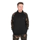 FOX LW BLACK/CAMO QTR ZIP - Pulóver 