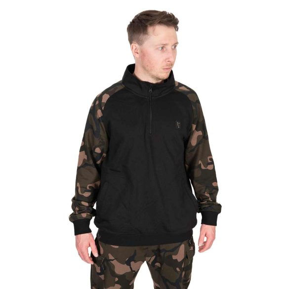FOX LW BLACK/CAMO QTR ZIP - Pulóver 