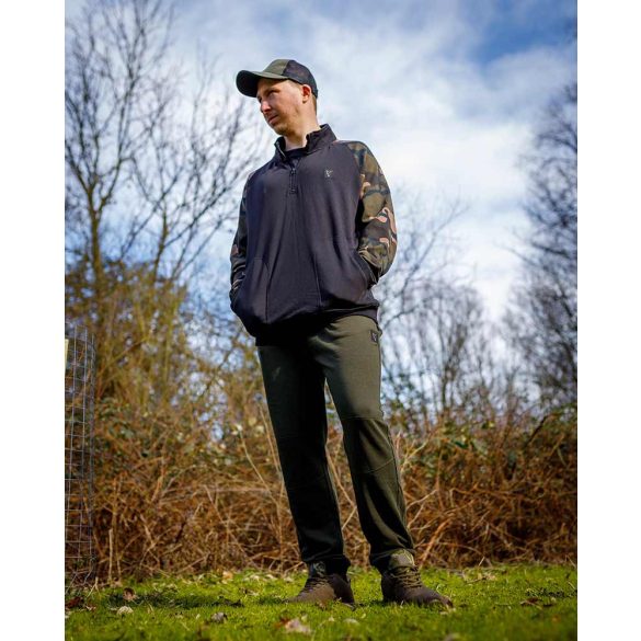 FOX LW BLACK/CAMO QTR ZIP - Pulóver 