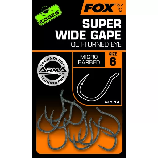 FOX Edges Armapoint Super Wide Gape Outturned Eye Size 4