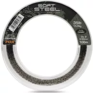 FOX Soft Steel Fleck Camo Leader 35lb 15.9kg 0.50mm 100m 