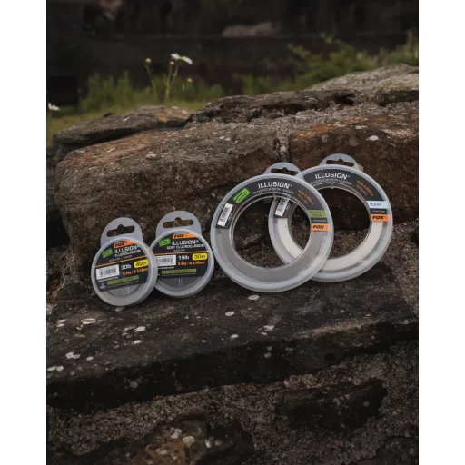 FOX Illusion Fluorocarbon Leader 30lb 13.6kg 0.50mm 50m Naturals green 