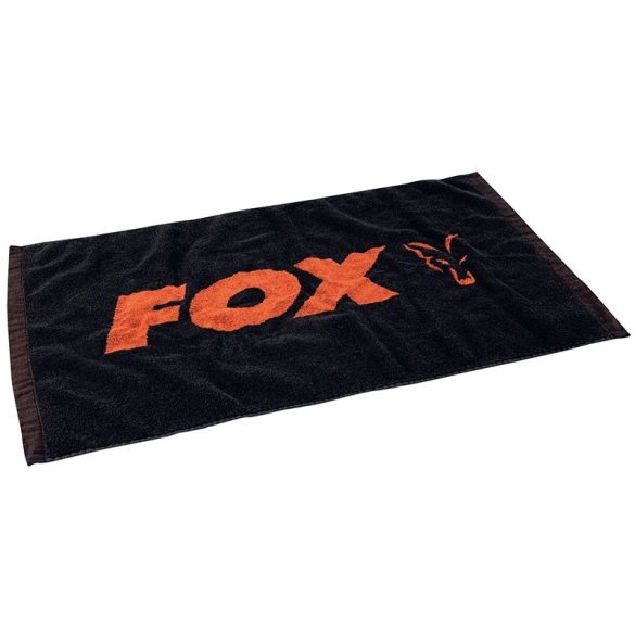 FOX Towel - fekete/narancs kéztörlő