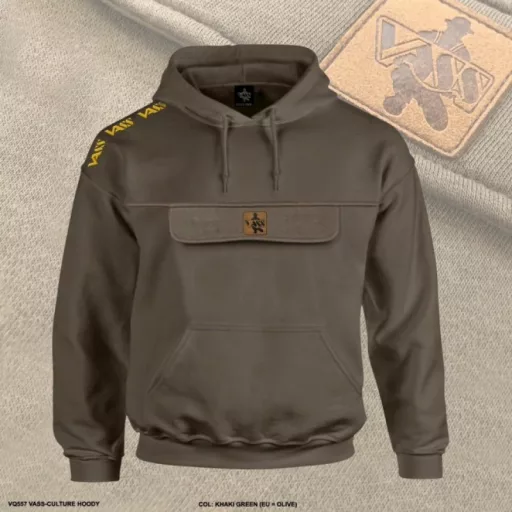 VASS Culture Fishing Hoody - prémium kenguruzsebes melegítőfelső (keki zöld) 