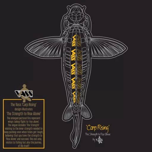 Vass Carp Rising T-Shirt Black - prémium póló (fekete) 