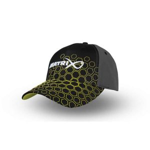 Matrix Hex Print Baseball Cap  - Fekete