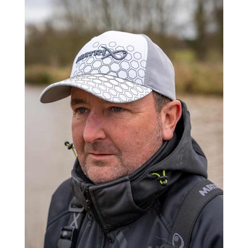 MATRIX Hex Print Baseball Cap  - Fehér