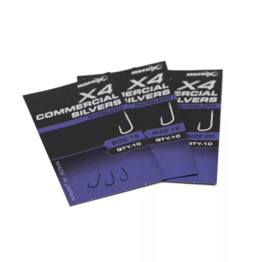 MATRIX X4 Commercial Silvers Size 20 Barbless 