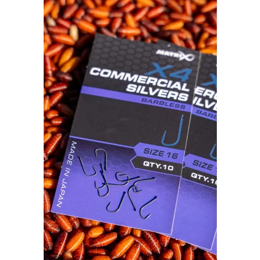 MATRIX X4 Commercial Silvers Size 16 Barbless 