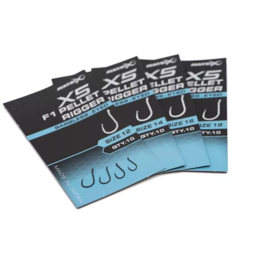 MATRIX X5 F1 Pellet Rigger Size 16 Barbless - Eyed