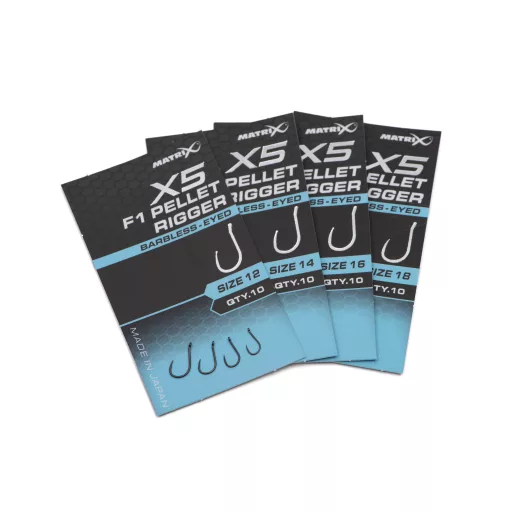 MATRIX X5 F1 Pellet Rigger Size 14 Barbless - Eyed