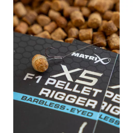MATRIX X5 F1 Pellet Rigger Size 12 Barbless - Eyed