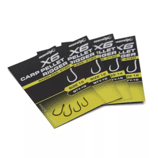 MATRIX X6 Carp Pellet Rigger Size 10 Barbless - Eyed