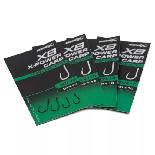 MATRIX X8 X-Power Carp Size 14 Barbless - Eyed