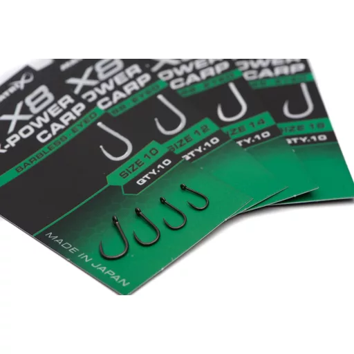 MATRIX X8 X-Power Carp Size 10 Barbless - Eyed