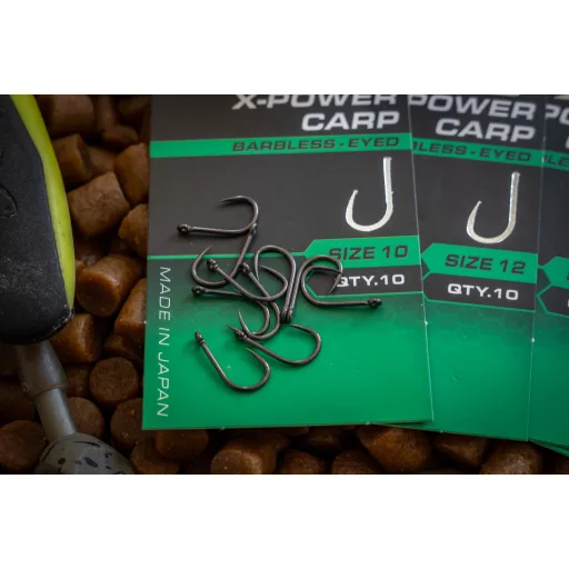 MATRIX X8 X-Power Carp Size 10 Barbless - Eyed