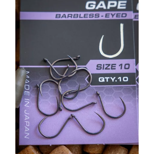 MATRIX X9 Carp Wide Gape Size 16 Barbless - Eyed