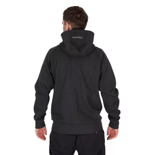 MATRIX Charcoal Marl Zip Hoody