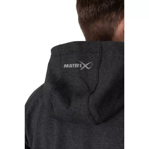 MATRIX Charcoal Marl Zip Hoody