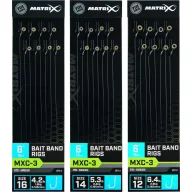 MATRIX MXC-3 Size 12 Barbless 0.18mm 6 15cm Bait Band 8pcs