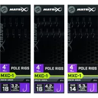 MATRIX MXC-1 Size 16 Barbless 0.145mm 4 10cm Pole Rig 8pcs