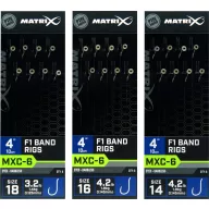 MATRIX MXC-6 Size 18 Barbless 0.125mm 4 10cm F1 Band 8pcs
