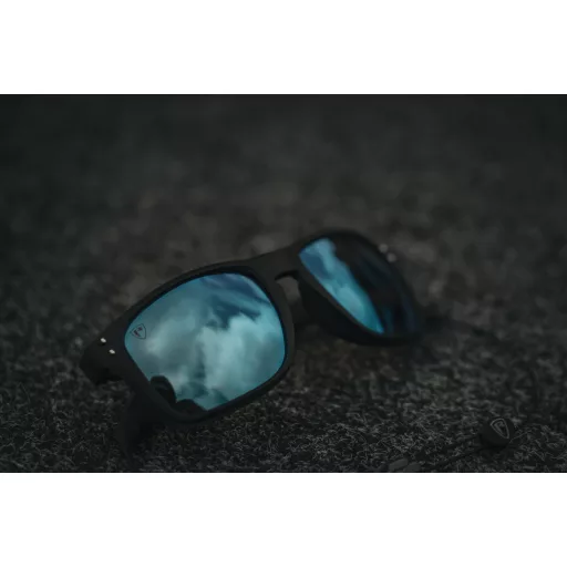 FOX RAGE Transparent Black Brown Lens Mirror Blue Eyewear