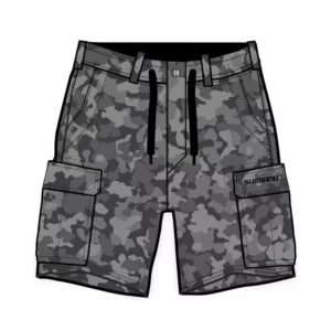 Shimano Wear Cargo Shorts Grey Camo