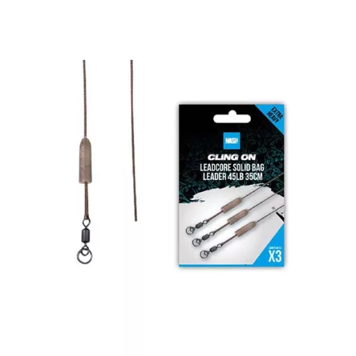 Nash Ready Tied Leadcore Solid Bag Leader 35cm