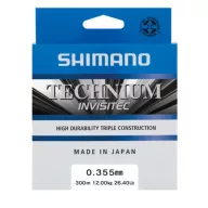   Shimano Technium Invisitec A 300 m 0,355 mm - prémium bojlis főzsinór (világosszürke)
