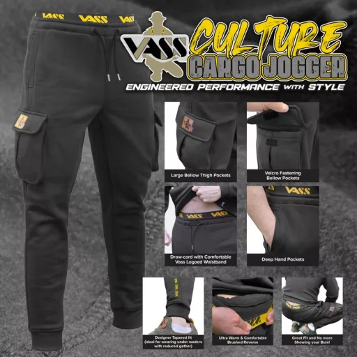 Vass Culture Fishing Cargo Jogger - Black Edition