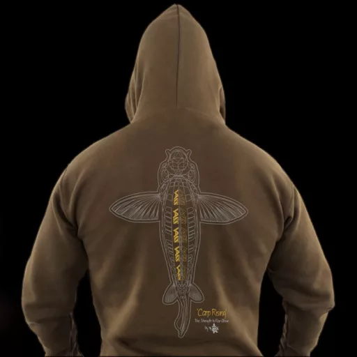 Vass Carp Rising Hoody Khaki Green