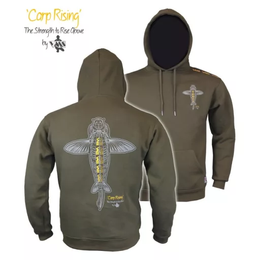 Vass Carp Rising Hoody Khaki Green