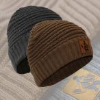   Vass ‘Fleece Lined’ Ribbed Beanie - prémium kötött sapka, barna